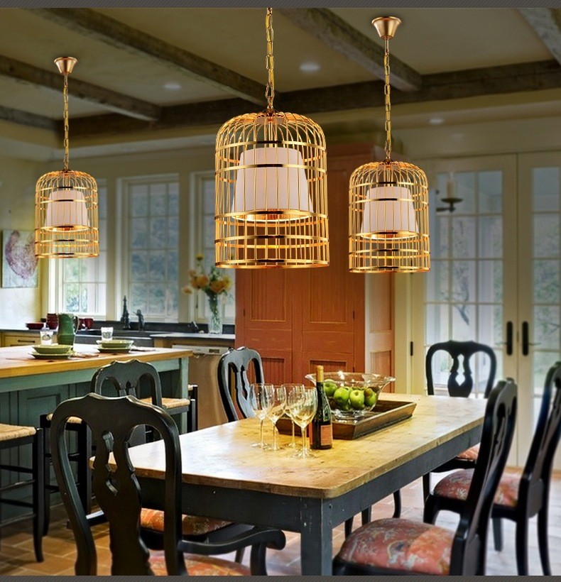 Chinese Bird Cage Light Living Room Restaurant Dining Room cage chandelier（WH-VP-136)