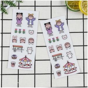 Quality OEM Cute Animal Stickers Self Adhesive PVC Waterproof Sticker wholesale