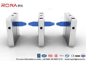 Quality Waterproof Drop Arm Access Control Turnstiles 304 Stainless Steel 2 RFID Readers wholesale