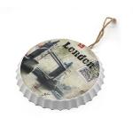 Bottle Cap Metal Plaque Signs Beer Cap Shape 15 X 15 X 1.5 Cm Size
