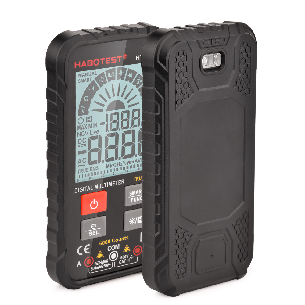 600 Volt 600uA Hand Held Tester , 60V True RMS Digital Multimeter