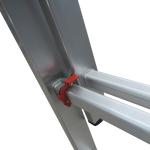 Robust Strength Aluminum Extension Ladder 3x6 With Non Marring Feet