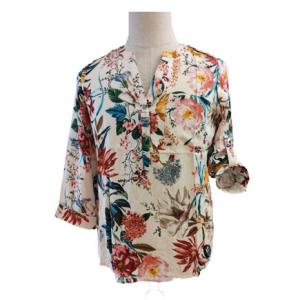 Quality Stain Printed M Loose Fit Ladies Casual Blouse wholesale