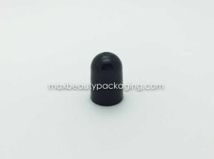 Quality N1009 bullet shape nail polish cap nail polish packaging plastic cap shiny black small cap uv coating available wholesale