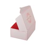 350gsm Pink White Paper Cake Packaging Box With Custom Logo Gold Foil