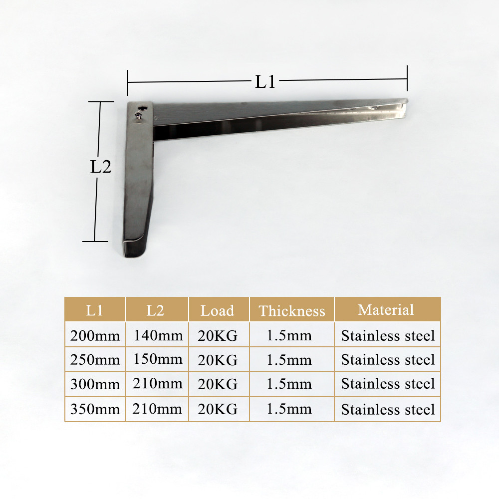 300mm Galvanized Steel Collapsible Shelf Bracket