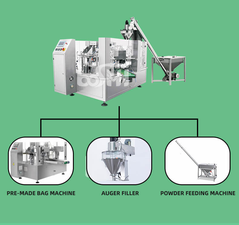 Bean Powder Grain Powder Spice Powder Premade Pouch Packaging Machine 200g 500g