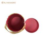Pink Cosmetic Paper Tube Face Cream Paper Cylinder Packaging With Ribbon Handle