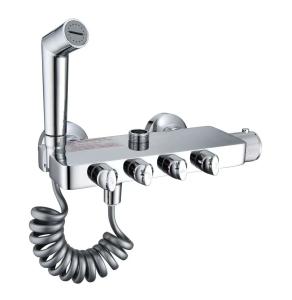 Quality ABS Thermostatic Shower Faucet Wall Mounted Handheld Bidet Faucet wholesale