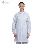 Anti Static ESD Garment Resuable Class1000 straight open zipper stand collar