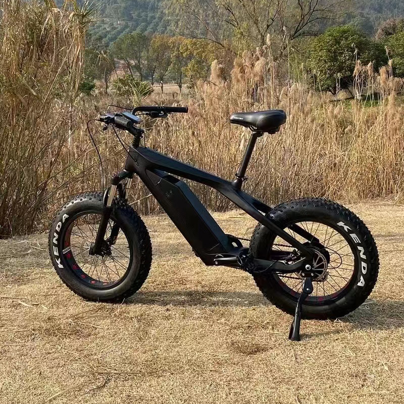 Adult Electric Mountain Bike MTB with Kontax Mid Snow Motor and Carbon Fiber Frame