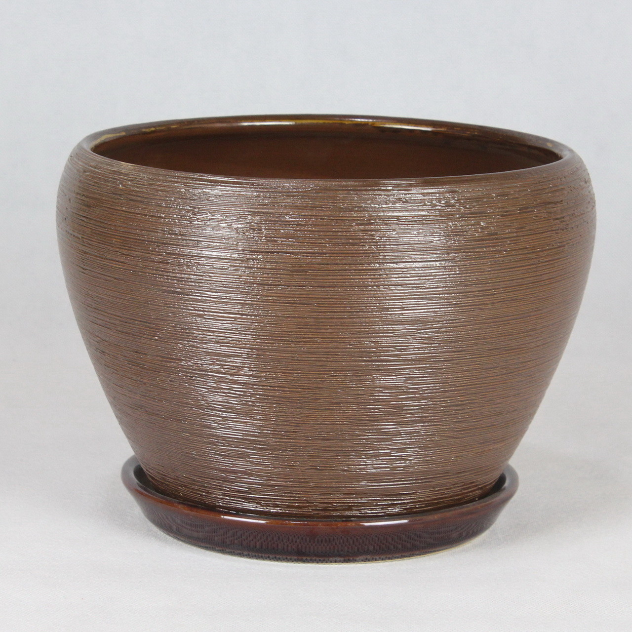 Customized Round Ceramic Pots Wide Selection Drainage Included