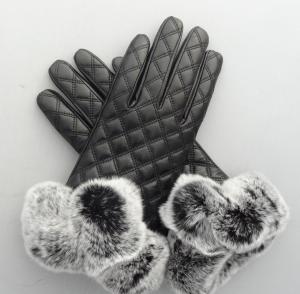 Quality warm-keeping women sheepskin leather gloves wholesale