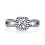 Customized Classics Jewelry Lab Diamond Wedding Rings VVS Clarity Criss Cross