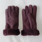 Manufacturer customized winter warm shearling leather gloves sheepskin