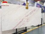 Backlit Pink Vein White Marble Tile Natural Rose Rainbow Onyx