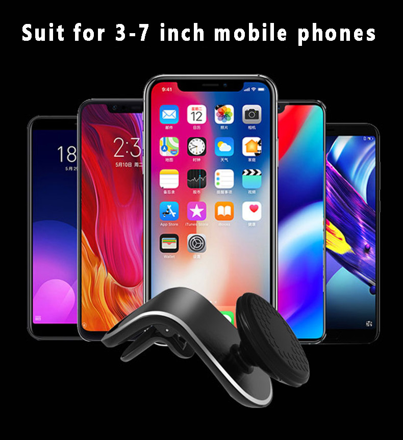 360 Degree Rotation Anti-Slip Phone Strong Universal Magnetic Vent Clip Mount Non-Sticky for Safe GPS