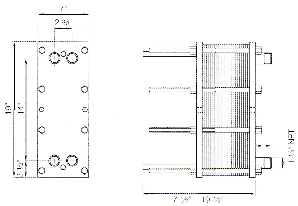 M3 SS316/0.5 flow Plate HT with Gasket EPDM for Heat exchanger