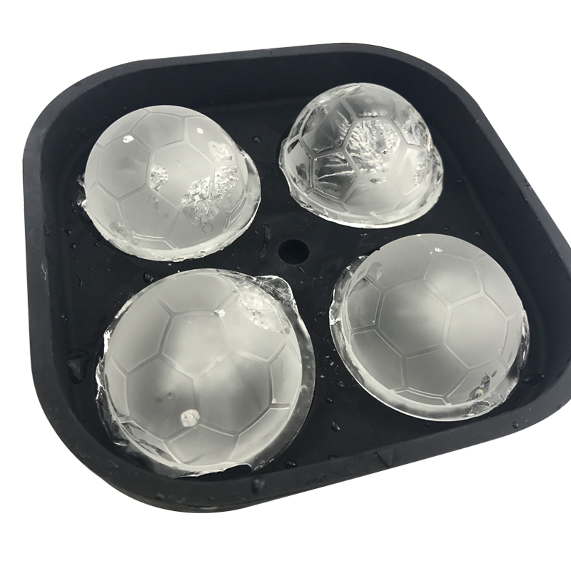 Amazon Best Selling Wholesale Make Your Own Soccer Ball Football Shape Silicone Ice Cream Ice Cube Mould