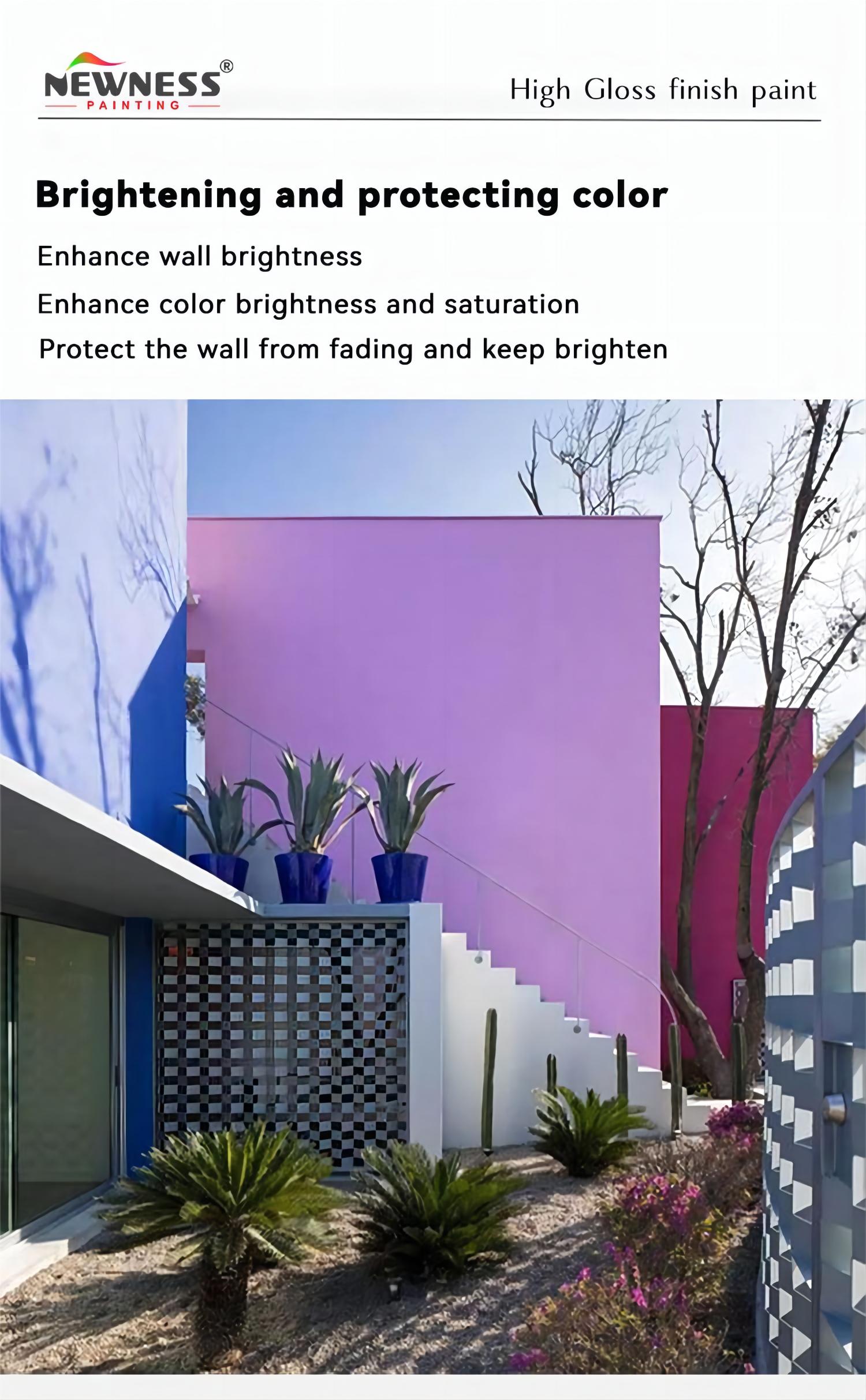 Acrylic Waterproof Wall Paint With High Gloss Finish For Glossy And Waterproof Coating