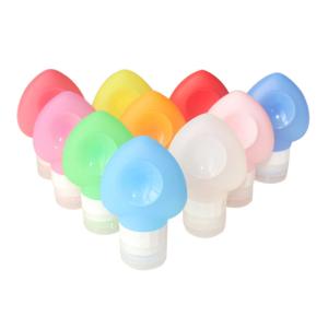 Quality 78Ml Portable Soft Cute heart Silicone Travel Bottle Set With Suction Cup wholesale