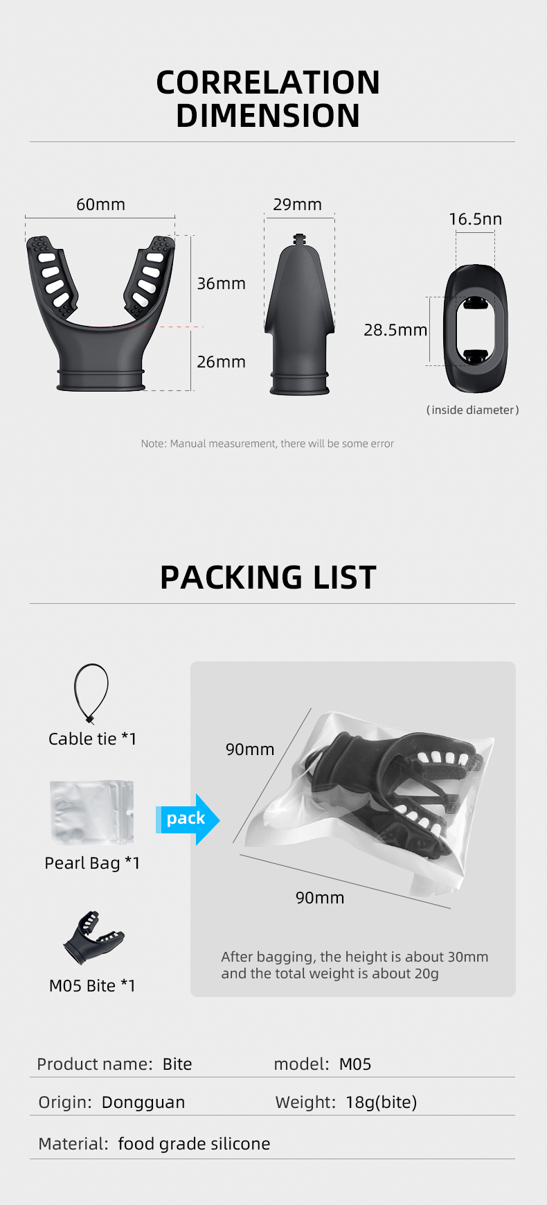 Silicone Scuba Diving Accessories Mouthpiece For Underwater Sport