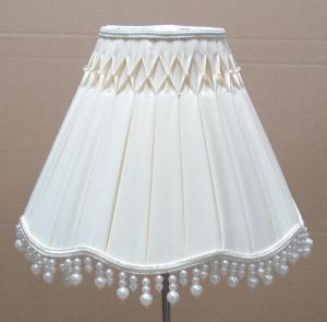 Quality Hand Pinched Linen / TC Fabric Pleated Bedside Lamp Shades wholesale