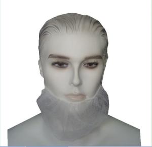 Quality White Cleanroom Beard Covers , Elastic Surgical Beard Covers Disposable wholesale