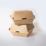 ODM UV Coating Gourmet Burger Boxes Food Grade Kraft Paper