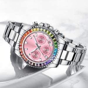 Quality SUS304 Quartz Battery Wristwatches , Sweatproof Ladies Watches With Diamonds wholesale