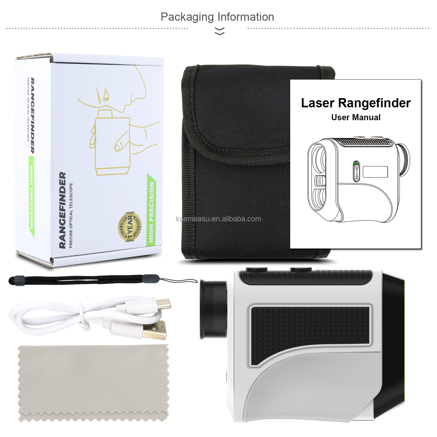2024 new style Telescope rangefinder Handheld golf laser rangefinder Mini Laser Rangefinder with slope
