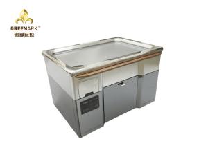 Quality Stainless Steel Mobile Teppanyaki Grill Electromagnetic Heating Upper Exhaustion wholesale