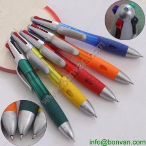 Quality Promotional advertising colorful multi ballpen,gripped multi ink pen wholesale