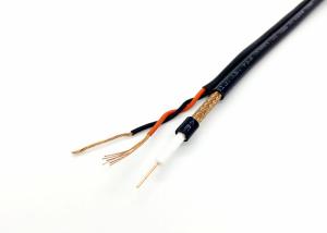 Quality RG59U+2C 0.75MM2 Shotgun Coax Bulk CCTV Cable , Surveillance Camera Coaxial Cable wholesale
