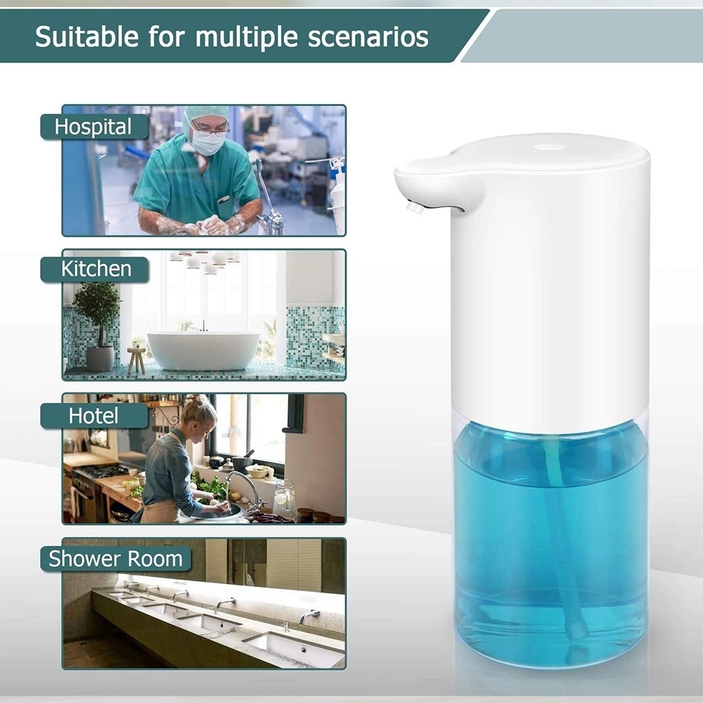 Bathroom Portable Standing Sensor Touchless Non Contact Rechargeable Automatic Hand Sanitizer Foam Soap Dispenser