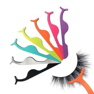 Quality 0.014kg Corrosion Proof False Lashes Tweezers With Custom Private Label wholesale