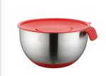 SS304 Stainless Steel Mixing Bowls With Lids Non Slip Silicone Bottoms Salad