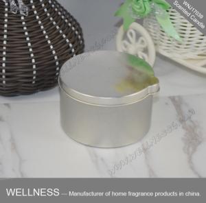 Quality Simple Design Scented Tin Candles Pillar Shaped With No Petro Soot Emissions wholesale