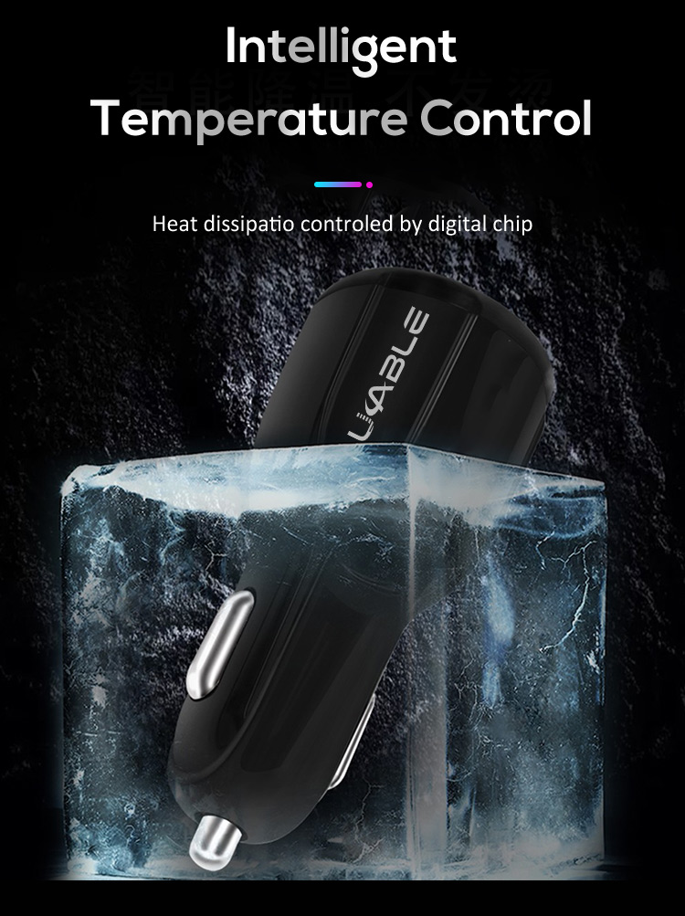 Electric Mobile Phone 12V 8CM QC 3.0 Usb Car Charger