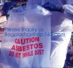 Hazardous Waste Yellow Plastic Bag Asbestos Garbage Bag,large size thicker LDPE