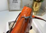 Orange Crocodile Skin Bag , 19cm Genuine Crocodile Leather Bag