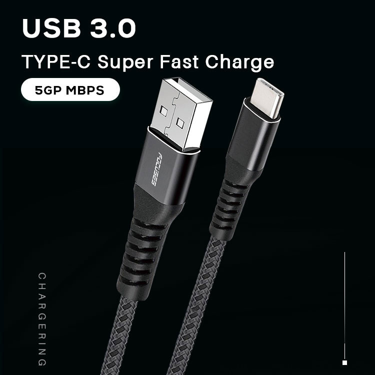 100W 6.6Ft Type C To USB 3.0 Data Cable Aluminium Alloy