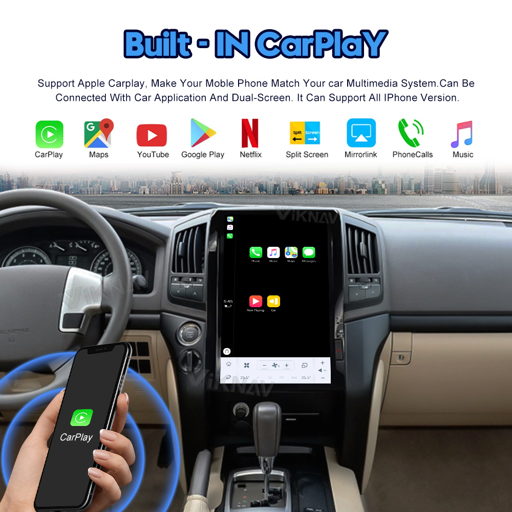128G Android 11 Car Radio Multimedia Player For Toyota Land Cruiser 200 LC200