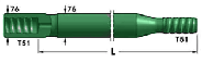 Carbon Steel Extendable Drill Rods Rock Drill Extension Rod MF T51 Round52 2