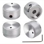 Silver Aluminum Alloy Potentiometer Control Knob Volume Audio Electric Guitar