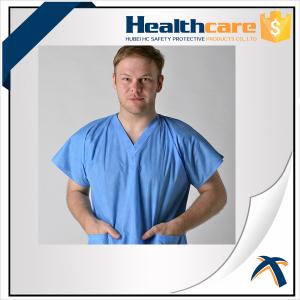 Quality Medical Blue Non Woven Disposable Isolation Gowns For Patients wholesale