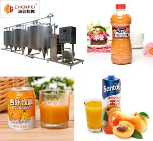 Quality 220V / 380V Fruit Juice Processing Equipment PLC Control For Peach / Apricot wholesale