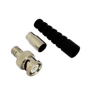 Quality RG59U CCTV Coaxial Cable Connector BNC Male Crimp On With Long Boot wholesale