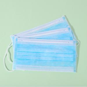 Quality Blue 3 Ply Sterile Disposable Protective Mask With Earloop 17.5x9.5x14.5cm wholesale