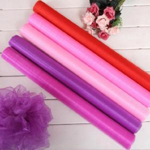 Quality High Density Soft Silk Organza Fabric 100cm 150cm Wedding Decoration Tulle Roll wholesale